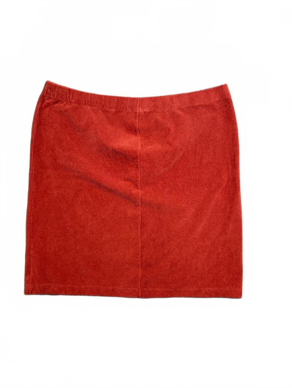 Lands' End Corduroy Skirt Women's 2X 20W-22W Rust Stretch Plus Size - Picture 2 of 5